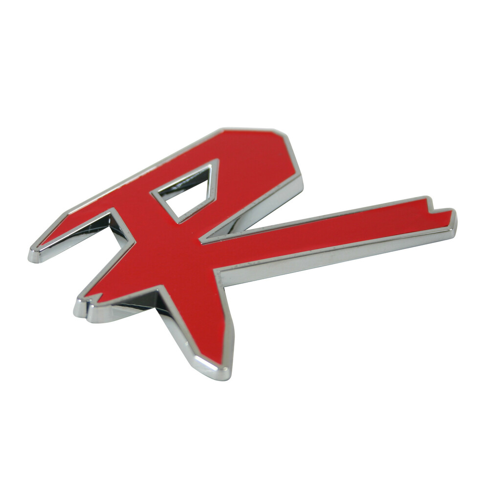Emblema 3D cromato bicolore - R