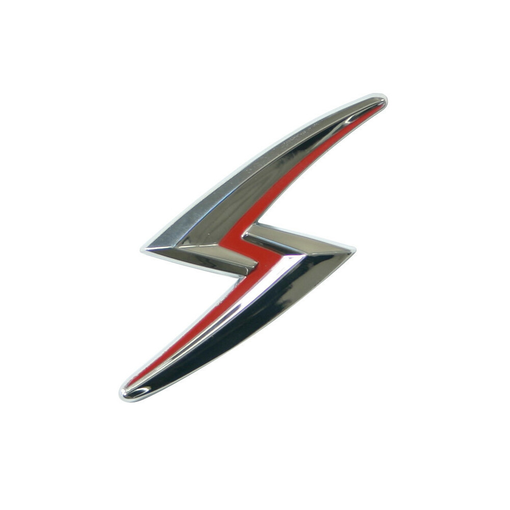 Emblema 3D cromato bicolore - Saetta