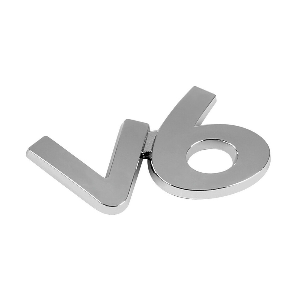 Emblema 3D cromato - V6