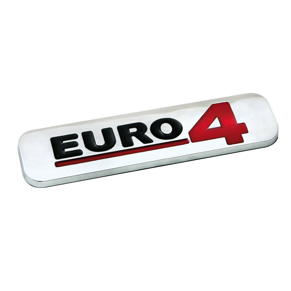 Anti-pollution chromed 3D emblem - 100x25 mm - Euro 4