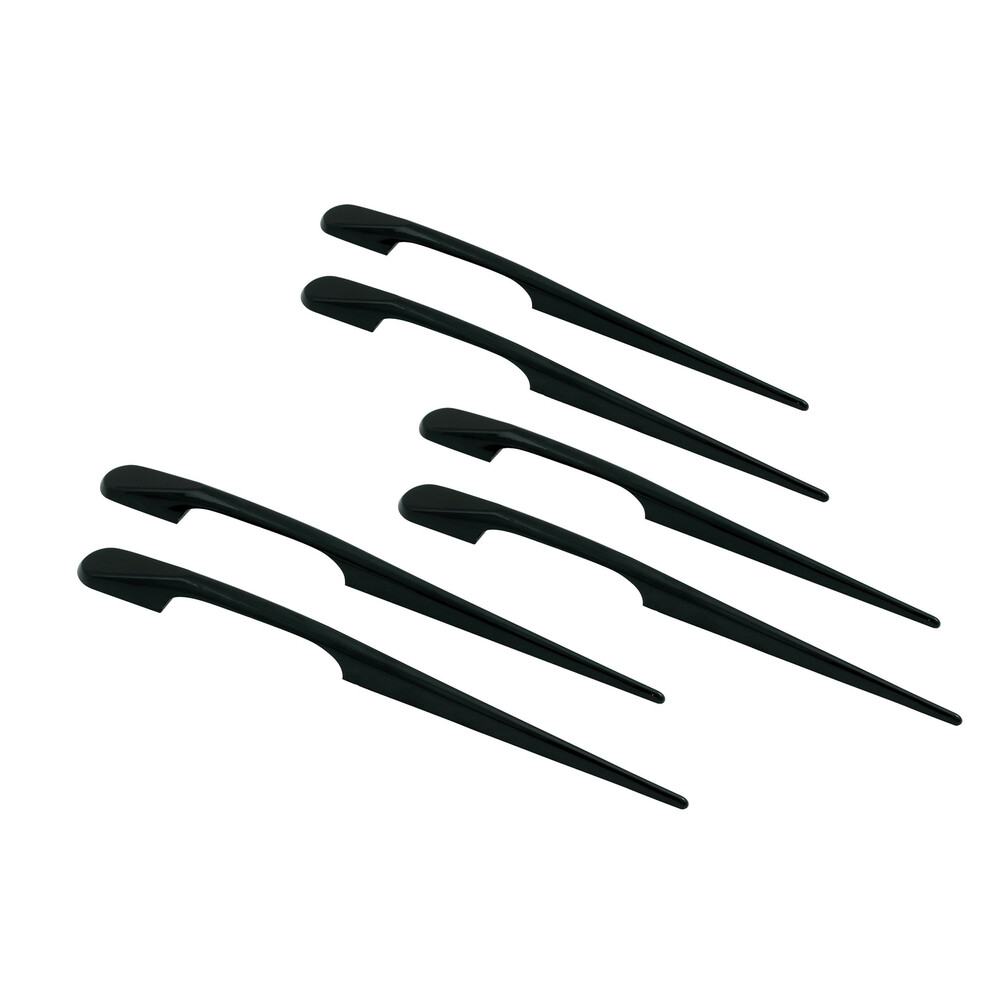 Long-Fin, Styling side markers - 6 pcs - 223 mm - Black