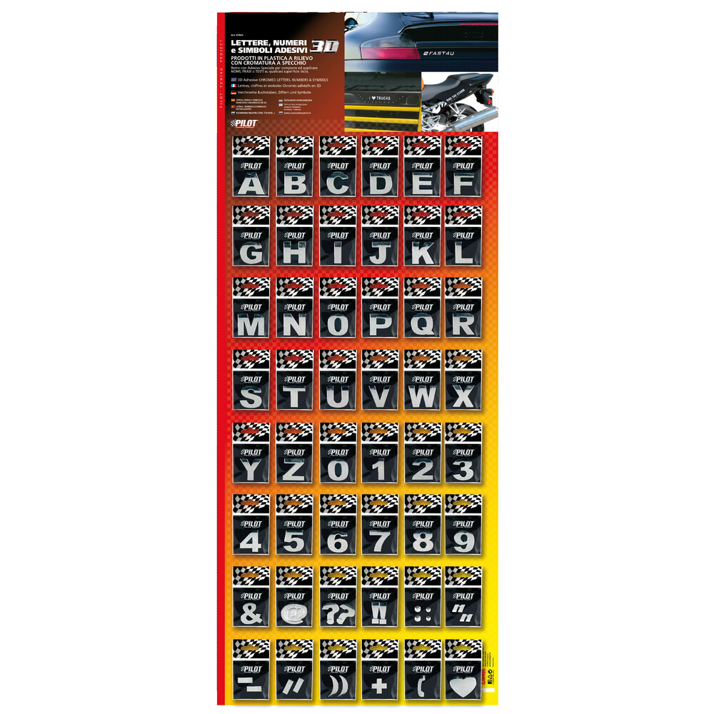 3D Letters - Ausstellungsständer zu 480 Stück - Type-3