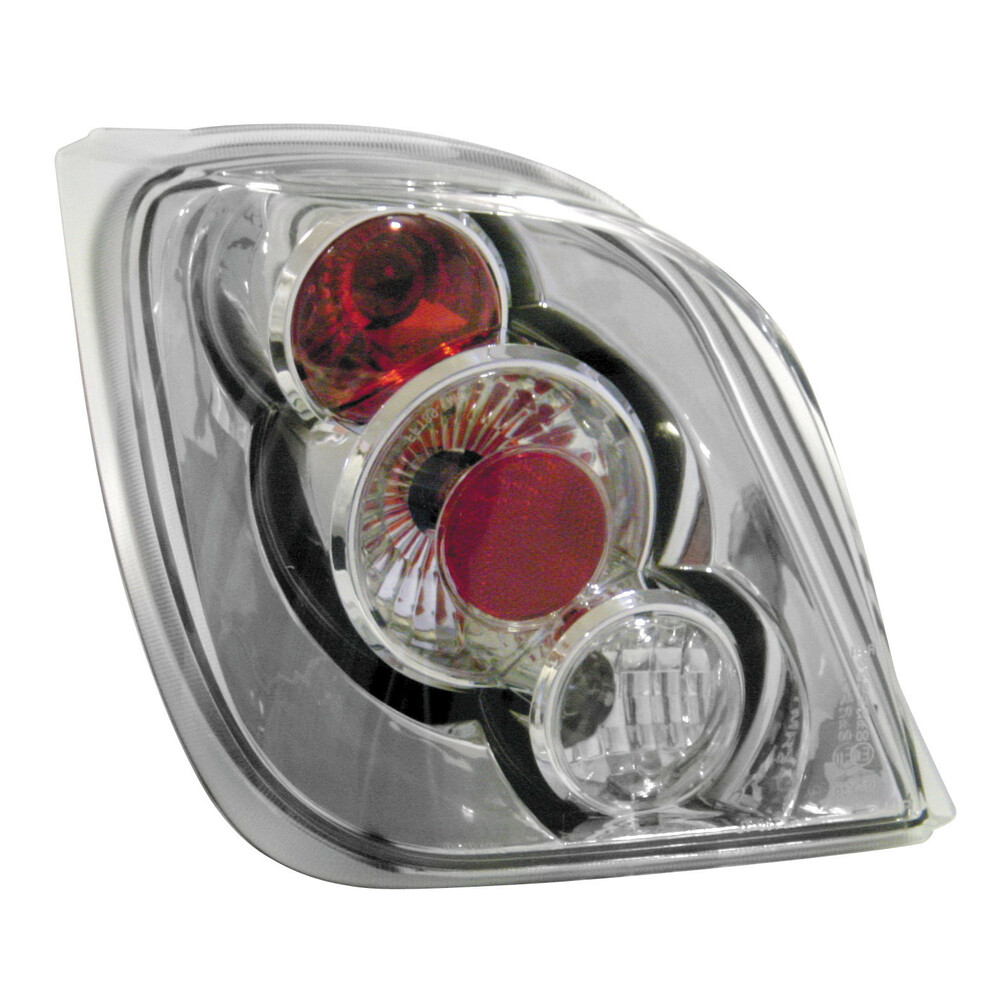 Pair of rear lights - compatible for  Ford Fiesta III (1/89-12/95 ) - Chrome