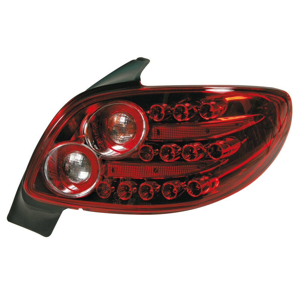 Pair of rear LED lights - compatible for  Peugeot 206 (9/98>) - Red