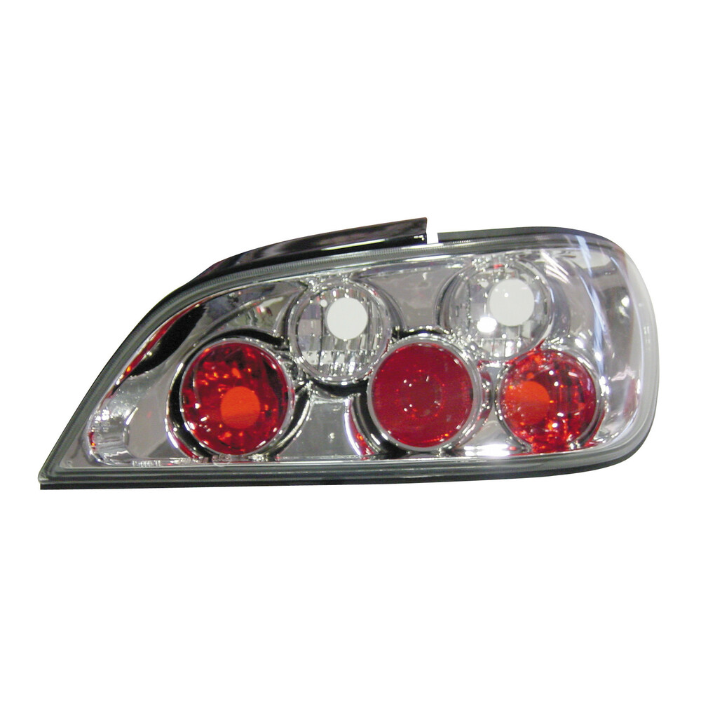 Pair of rear lights - compatible for  Peugeot 406 (5/99-5/03) - Chrome