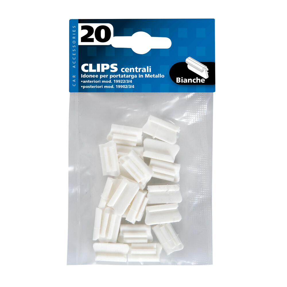 Set 20 clips centrali - Bianco