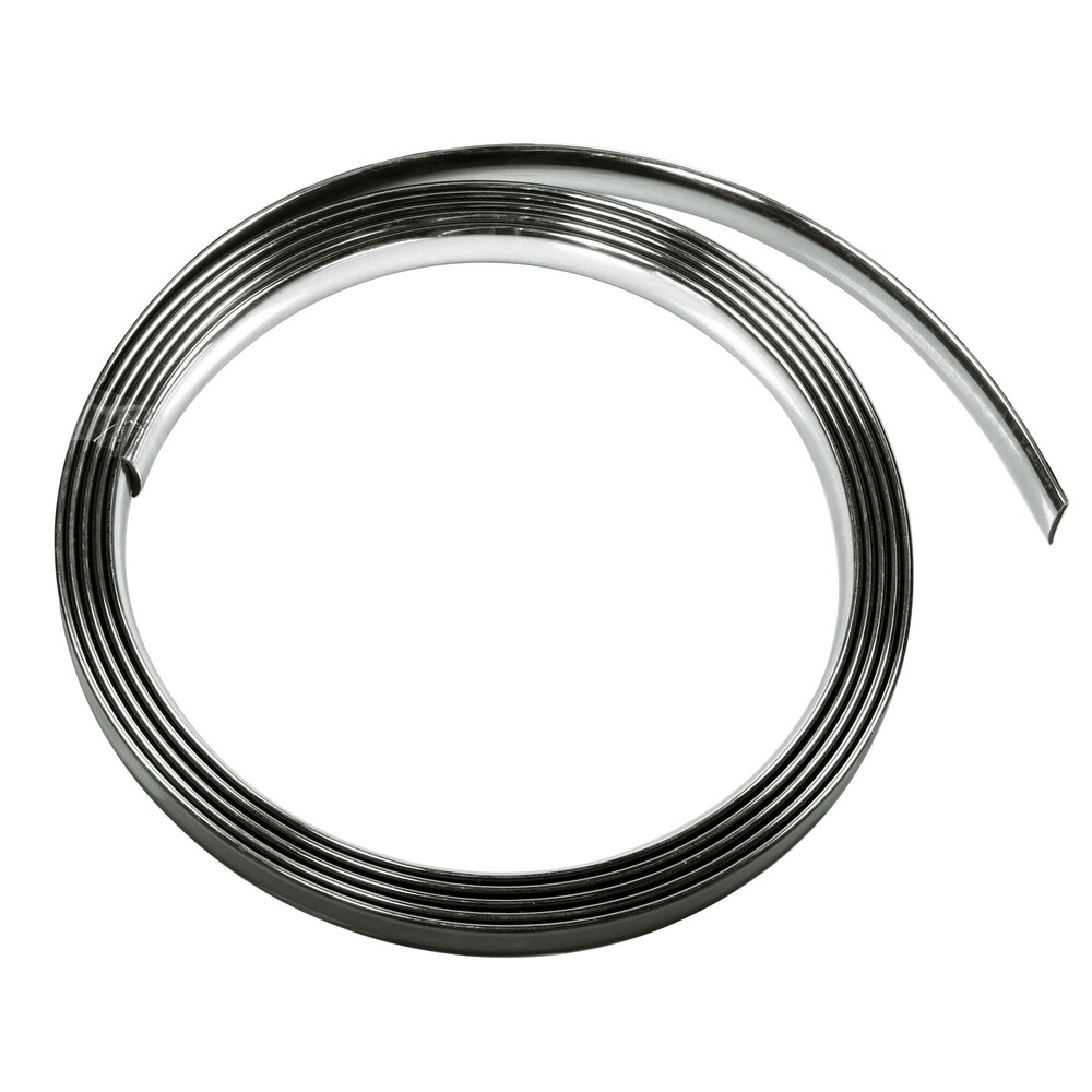 Perfil adhesivo cromado - 25 m - 14 mm