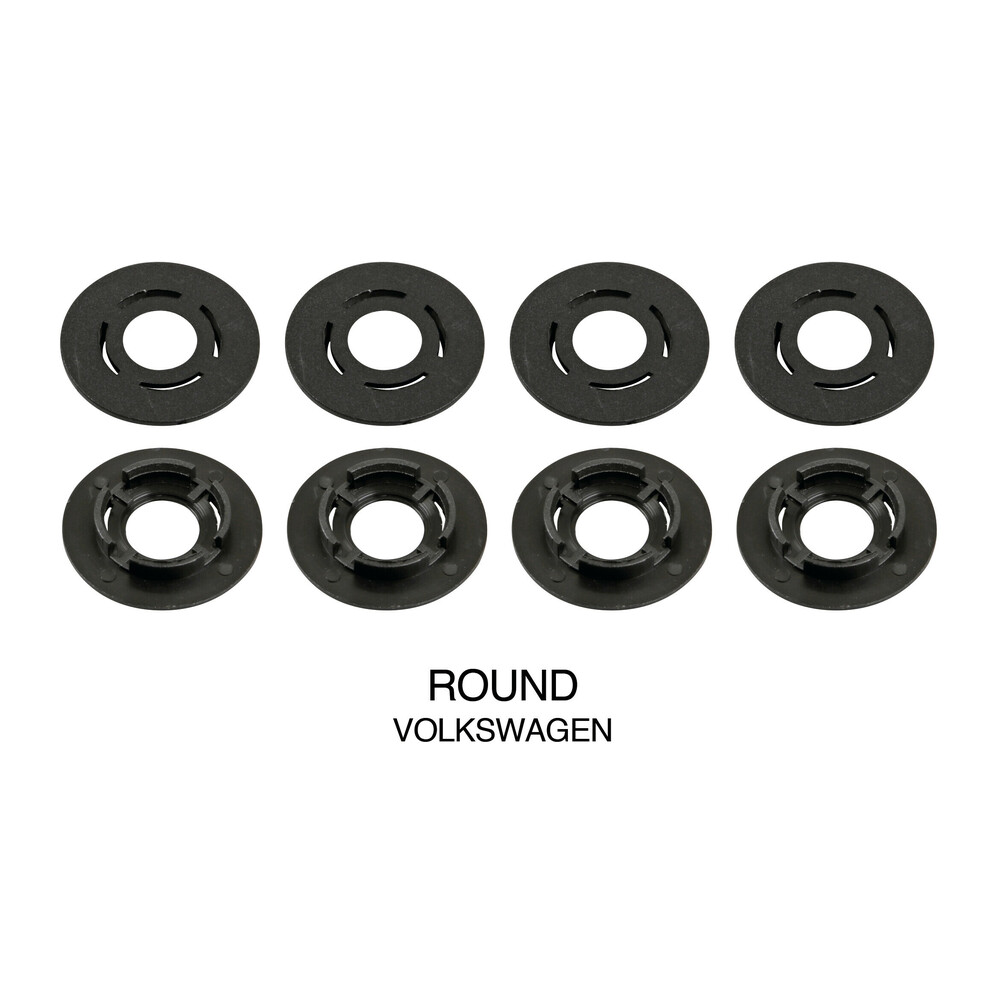 Jeu de 4 clips de fixation pour tapis - Rond - Volkswagen