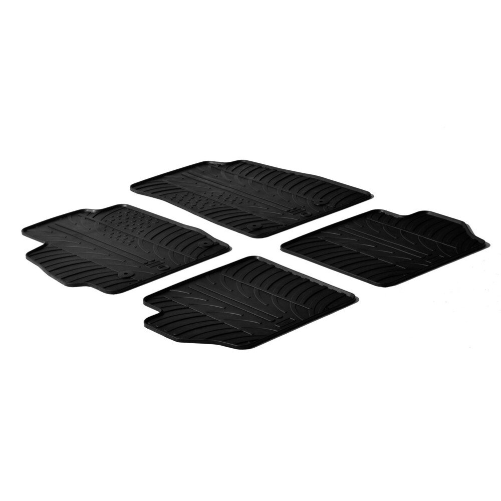 Tailored rubber mats - compatible for  Mazda 2 3p (10/07>02/15) -  Mazda 2 5p (10/07>02/15)
