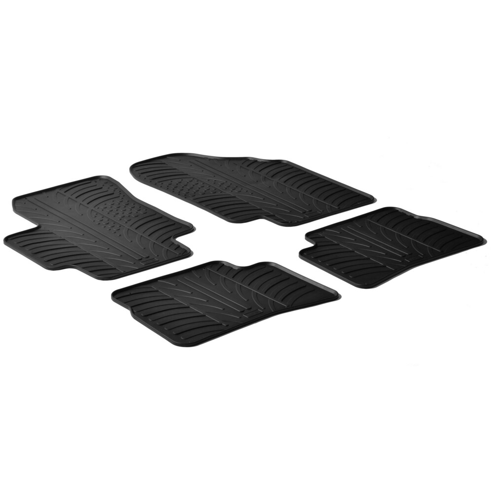 Tailored rubber mats - compatible for  Hyundai Accent (04/06>12/09) -  Kia Rio 5p (10/05>08/11)