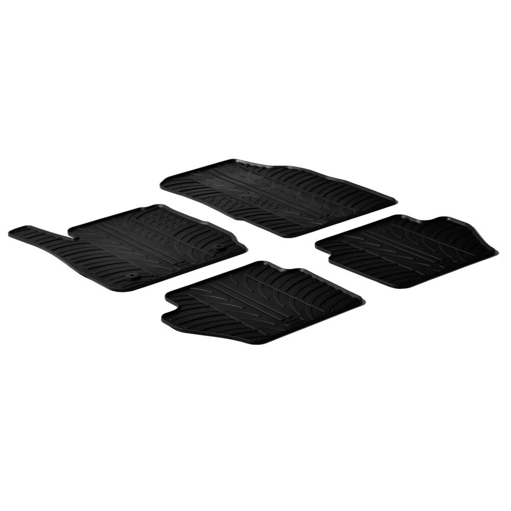 Set tappeti su misura in gomma - compatibile per Ford Fiesta 3p  (03/11>05/17) fix