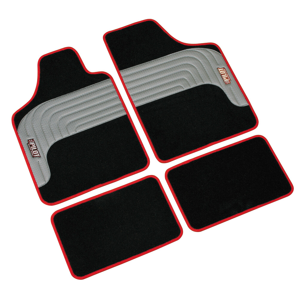 Kumo, serie tappeti sportivi 4 pz - Rosso
