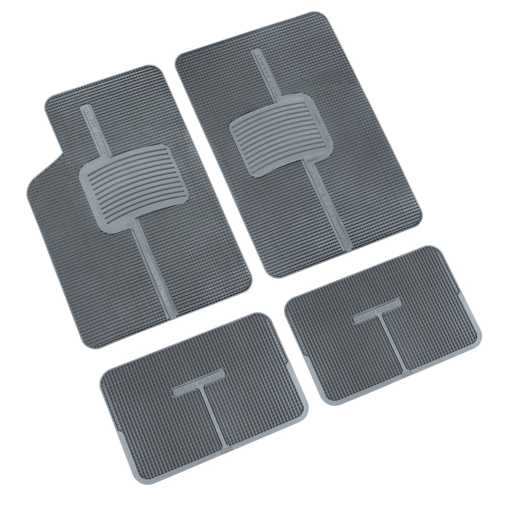 Uni-Fit, serie tappeti 4 pezzi in pvc - Grigio