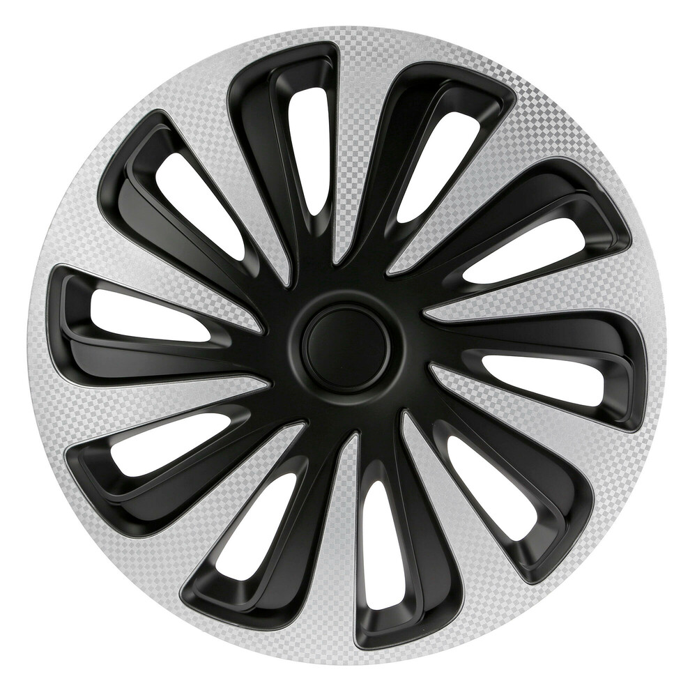 Kojin Carbon Silver-Black - Set 4 copricerchi - Ø 17"