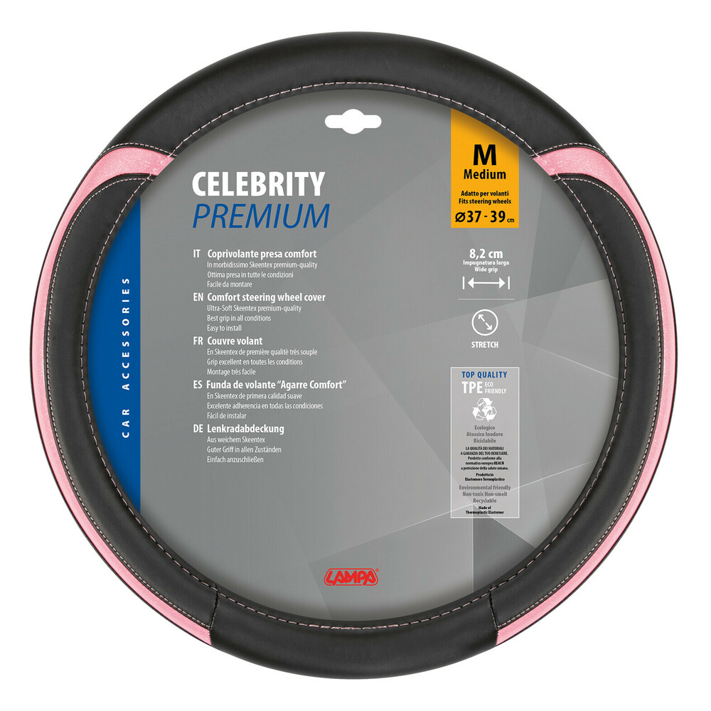 Celebrity, coprivolante in Skeentex - M - Ø 37/39 cm - Rosa