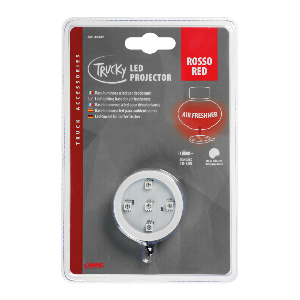 Trucky LED, base lumineuse LED 12/24V - 1 couleur (rouge)