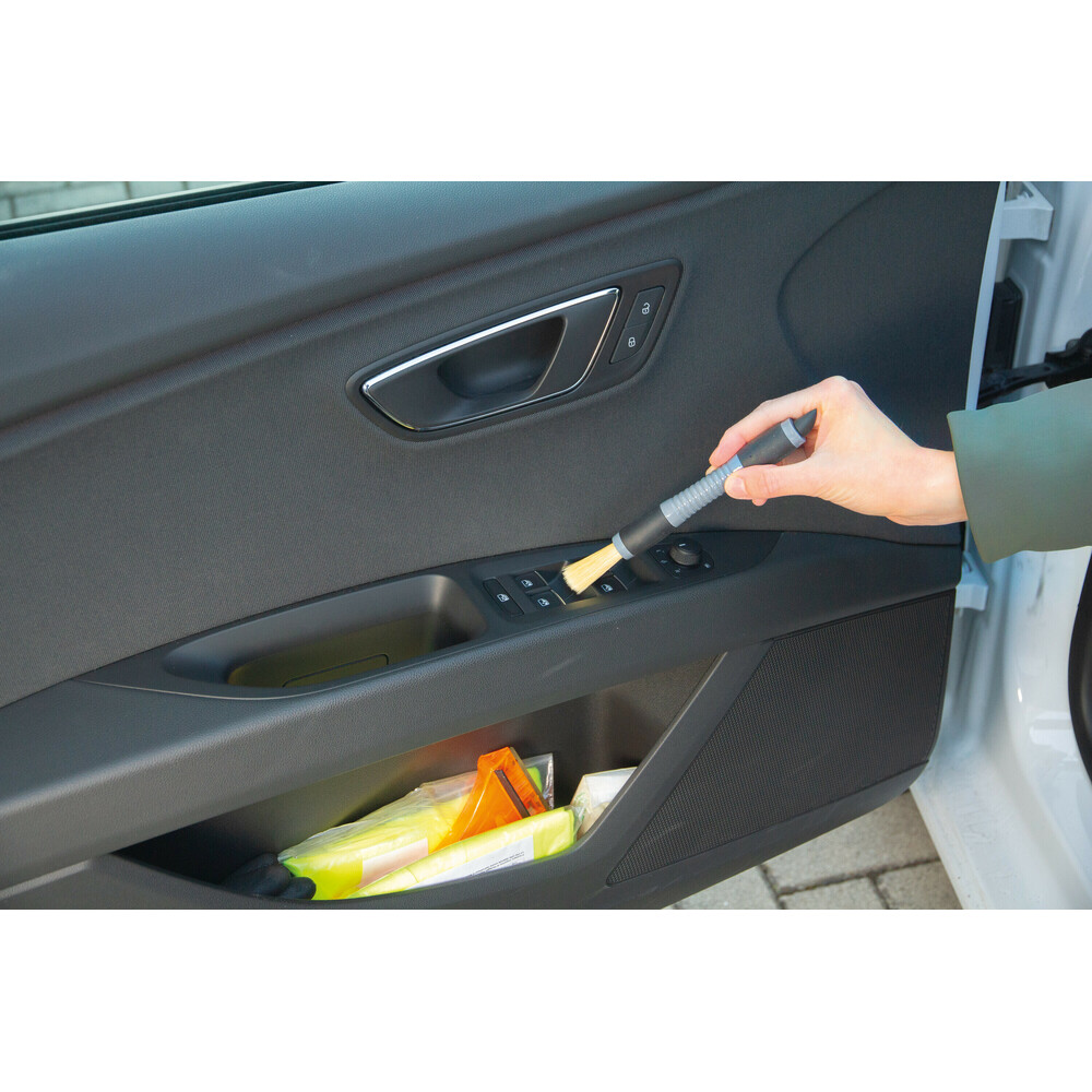 Kit 3 spazzole per pulizia interni auto