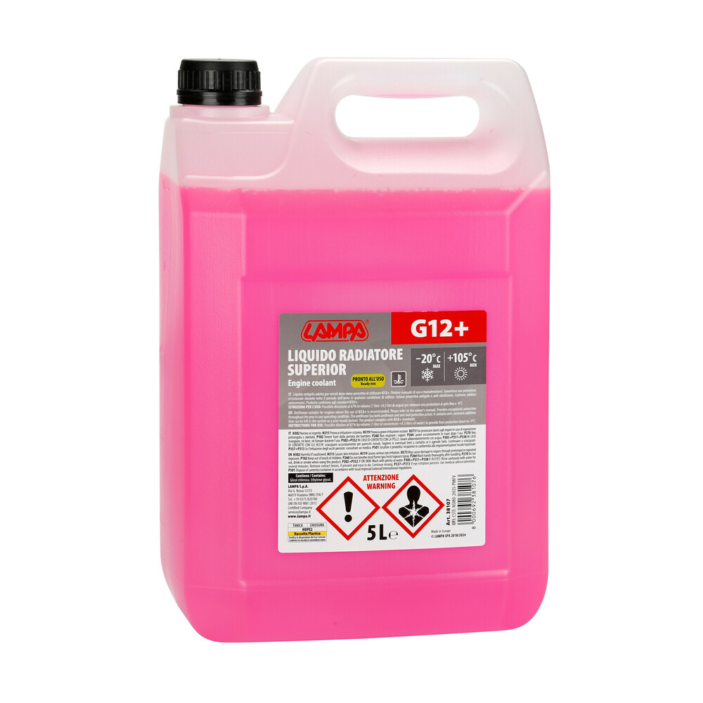 Superior-Rosso G12+, liquido radiatore - (-20°C/+105°C) - 5 L