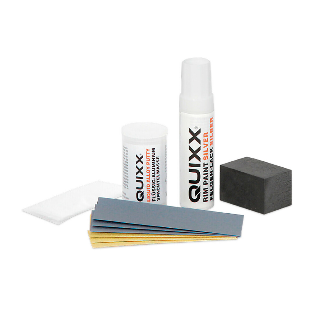 Quixx Rims Repair Set Black Alloy Rims Scratch Remover Kit Car