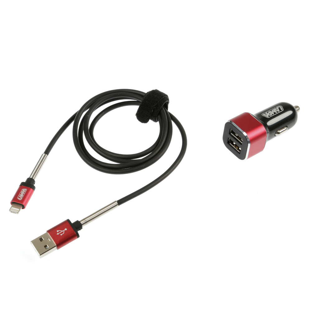 Kit 2 in 1 Universal (Apple 8 pin / Micro Usb) - Fast Charge - 12/24V