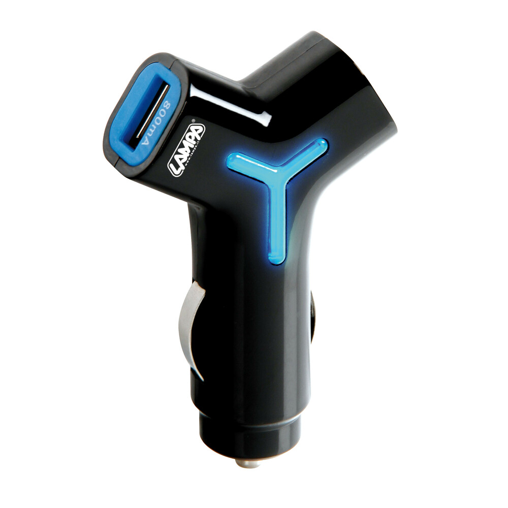 Caricabatteria 2 porte Usb con circuiti separati - 800/2100 mA - 12/24V