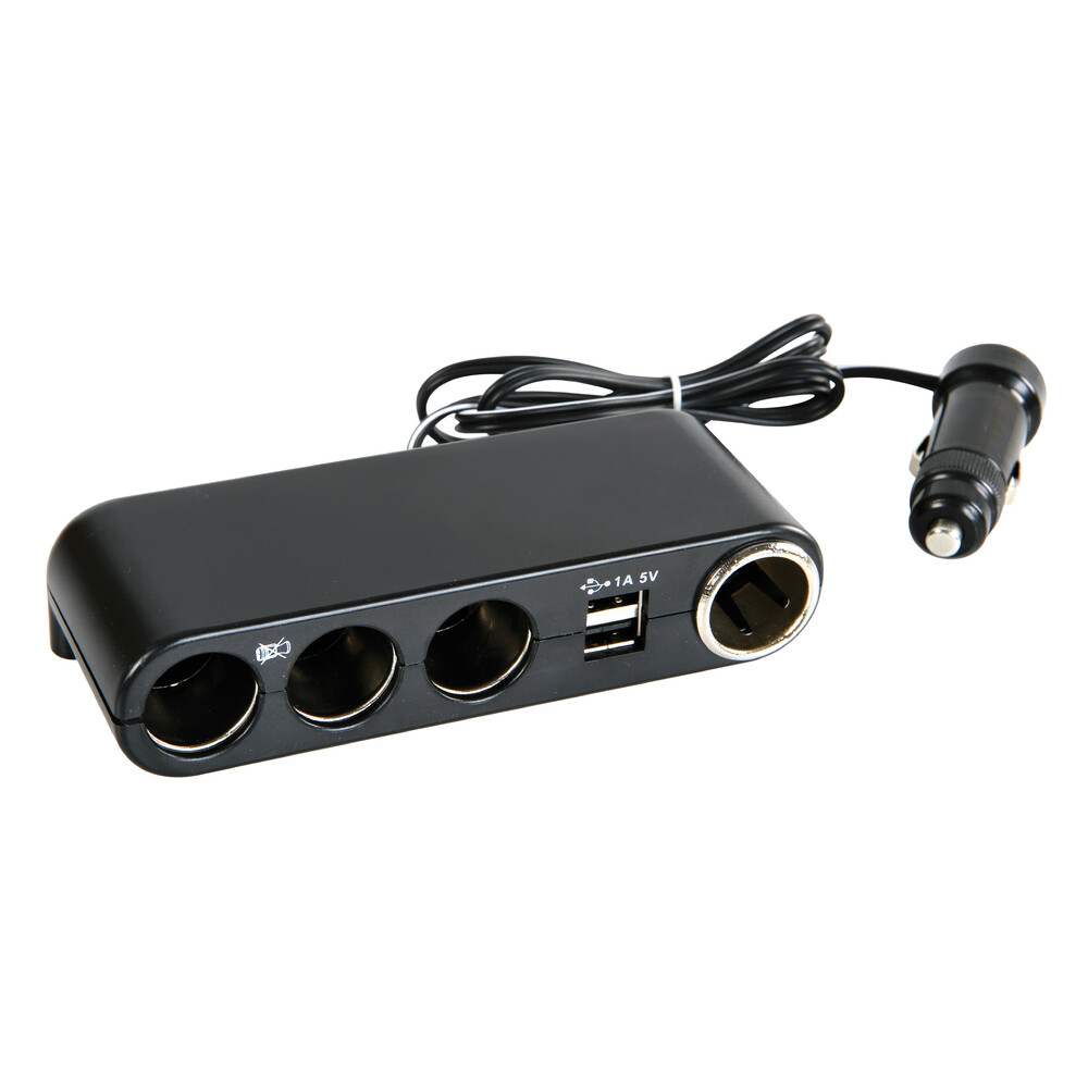 Duo-6, presa accendisigari multipla con USB, 12/24V
