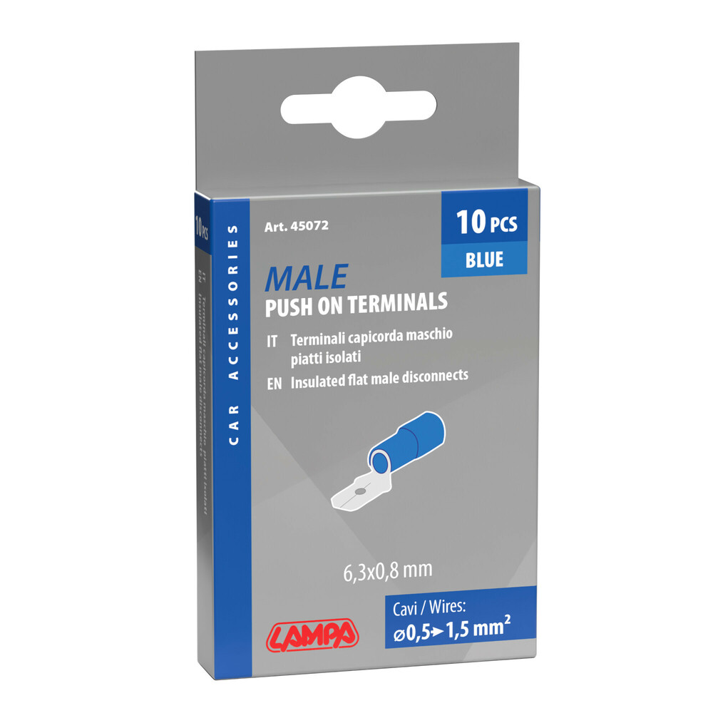 10 Terminali A Cappello Blu Da 6 Mm - Per Cavi Elettrici, Con Isolamento, Da Crimpare - Foto 5