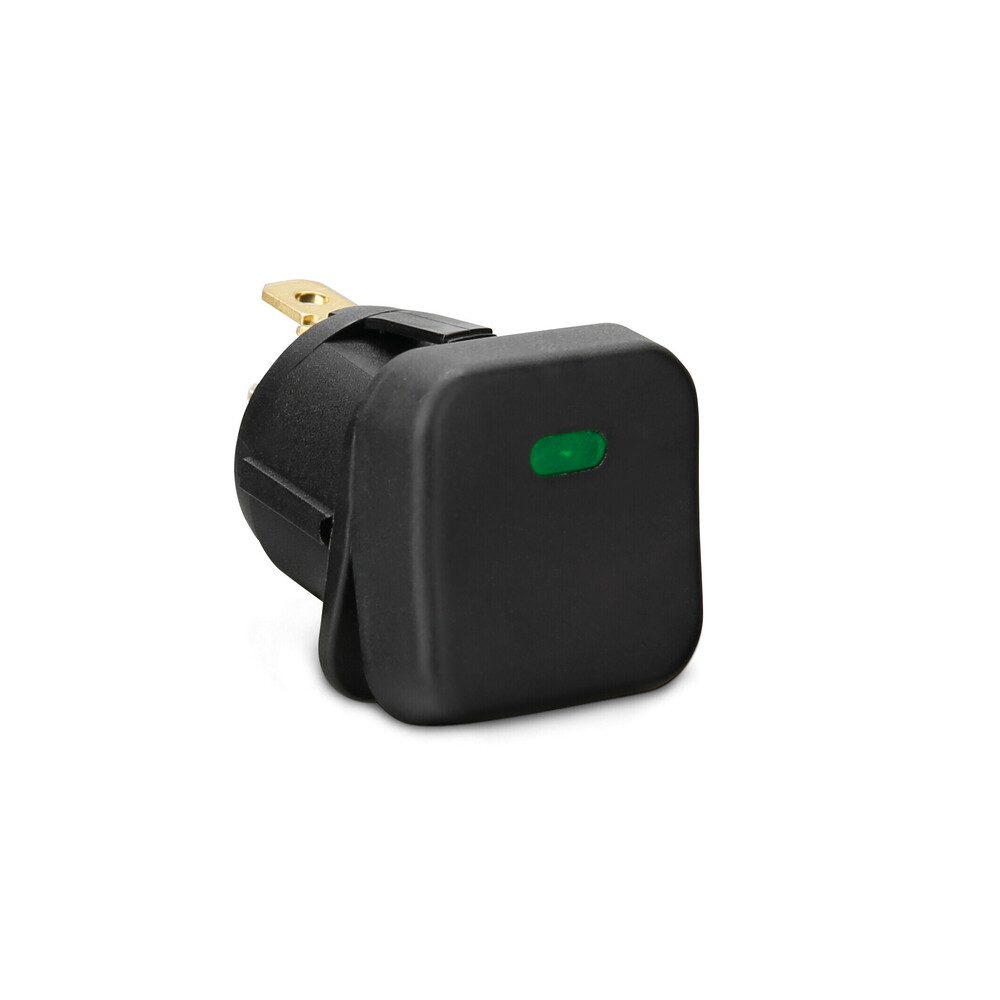 Interruttore con spia LED - 12/24V - Verde - 10A
