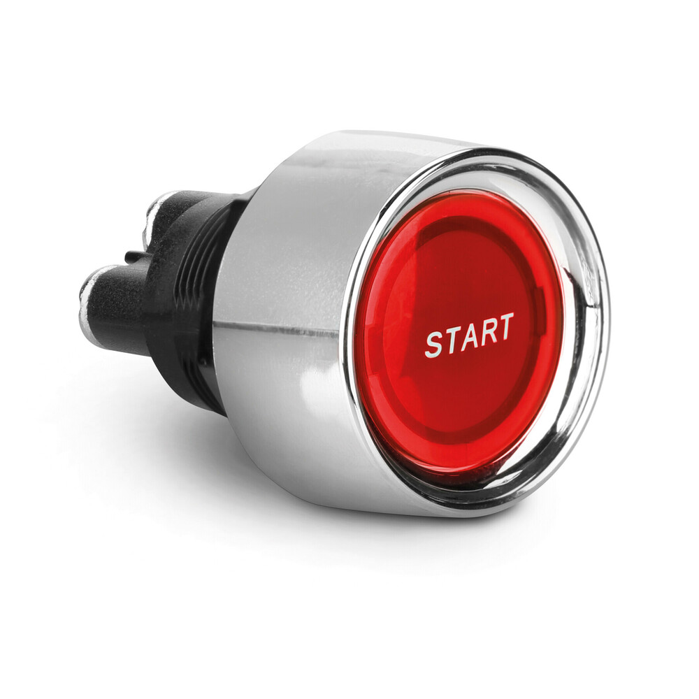 Interruttore a pulsante a LED - 12/24V - Rosso - 25A