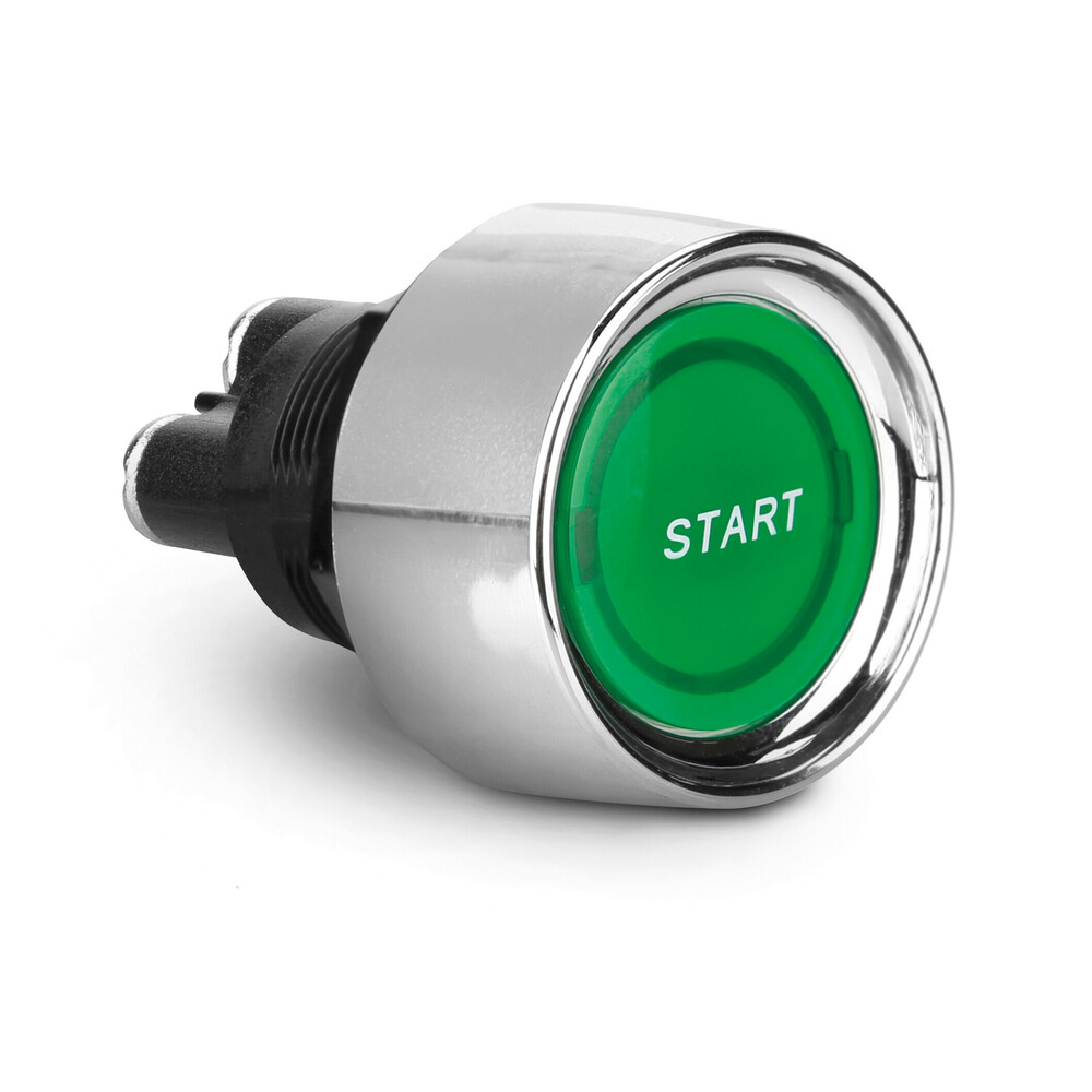 Interruttore a pulsante a LED - 12/24V - Verde - 25A