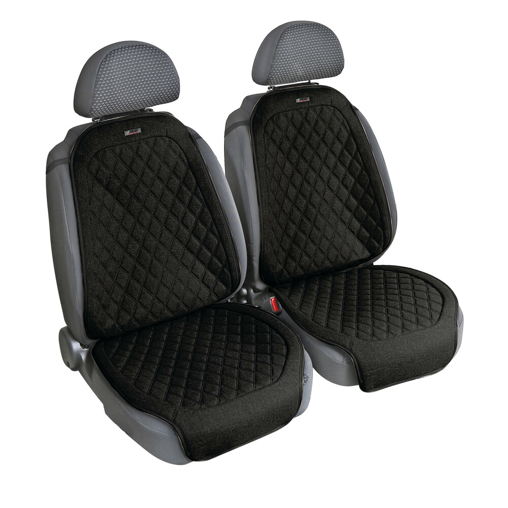 10 on FABRIC CLOTH RED TRIM FRONT PAIR CAR SEAT COVER SET VW SHARAN