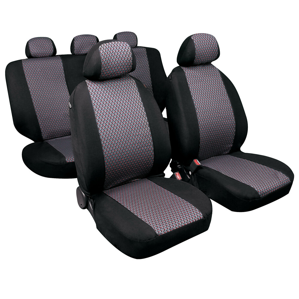 Lampa 54694 Set Fodere Auto Web: Universali, Morbide E In Colori Resistenti (Nero/Rosso)