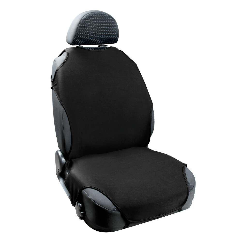 T Shirt stretch seat cover Black
