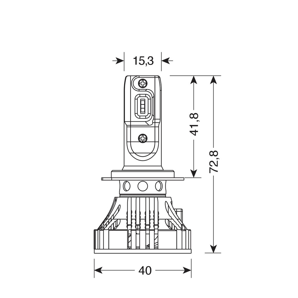 9/32V Halo Led Serie 7 Compact - (H7) - 36W - PX26d - 2 pcs - Box