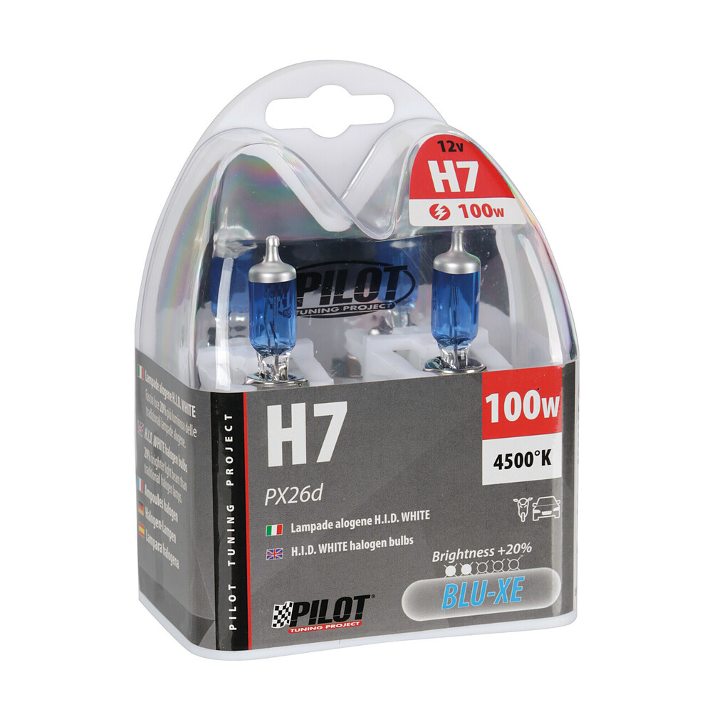 12V Blu-Xe halogen lamp - H7 - 100W - PX26d - 2 pcs - Box