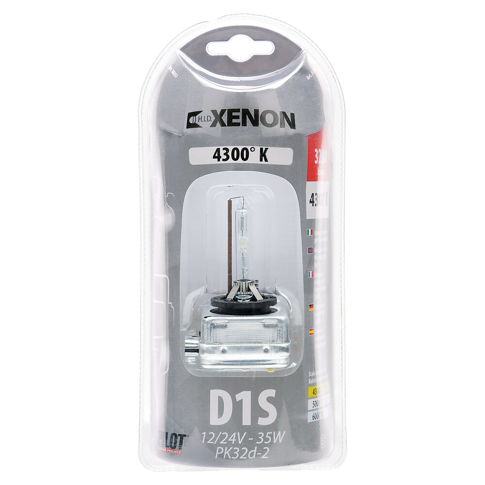 Lampe HID Xenon 4.300°K - D1S - 35W - PK32d-2 - 1 stk - D/Blister