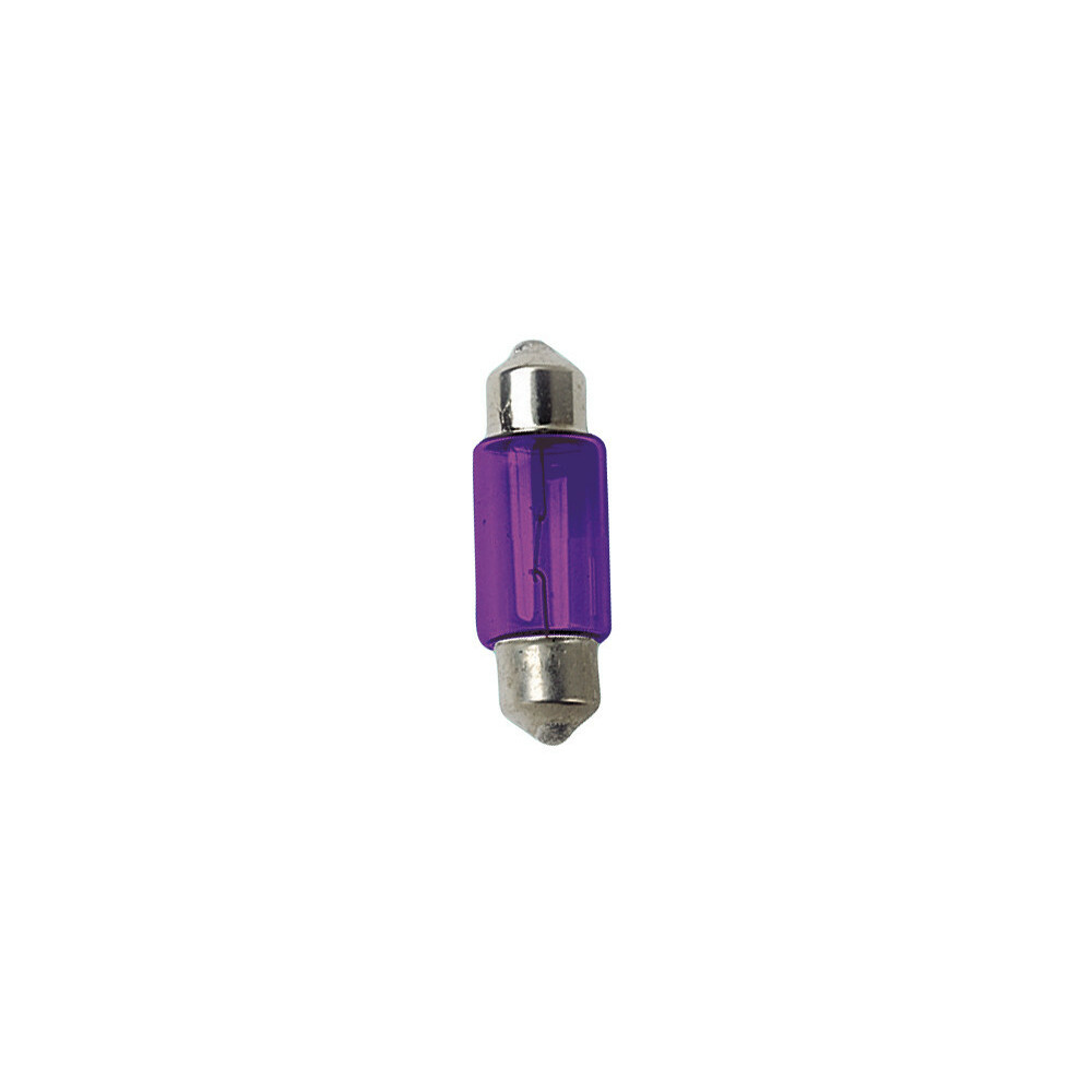 12V Festoon lamp - 11x31 mm - 10W - SV8,5-8 - 2 pcs - D/Blister - Purple