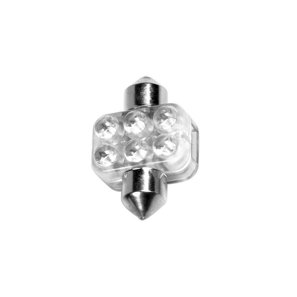 12V Lampada siluro 6 Led - 18x31 mm - SV8,5-8 - 1 pz  - D/Blister - Rosso