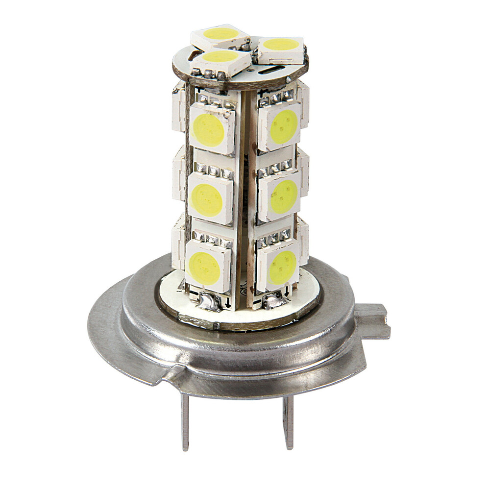 12V Hyper-Led 54 - 18 SMD x 3 chips - (H7) - PX26d - 2 pz  - Scatola Plast. - Bianco