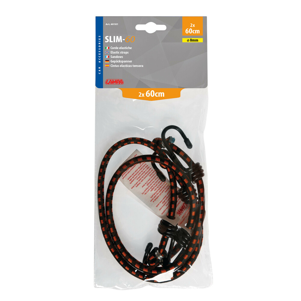 Corde elastiche slim - Ø 8 mm - 2x60 cm