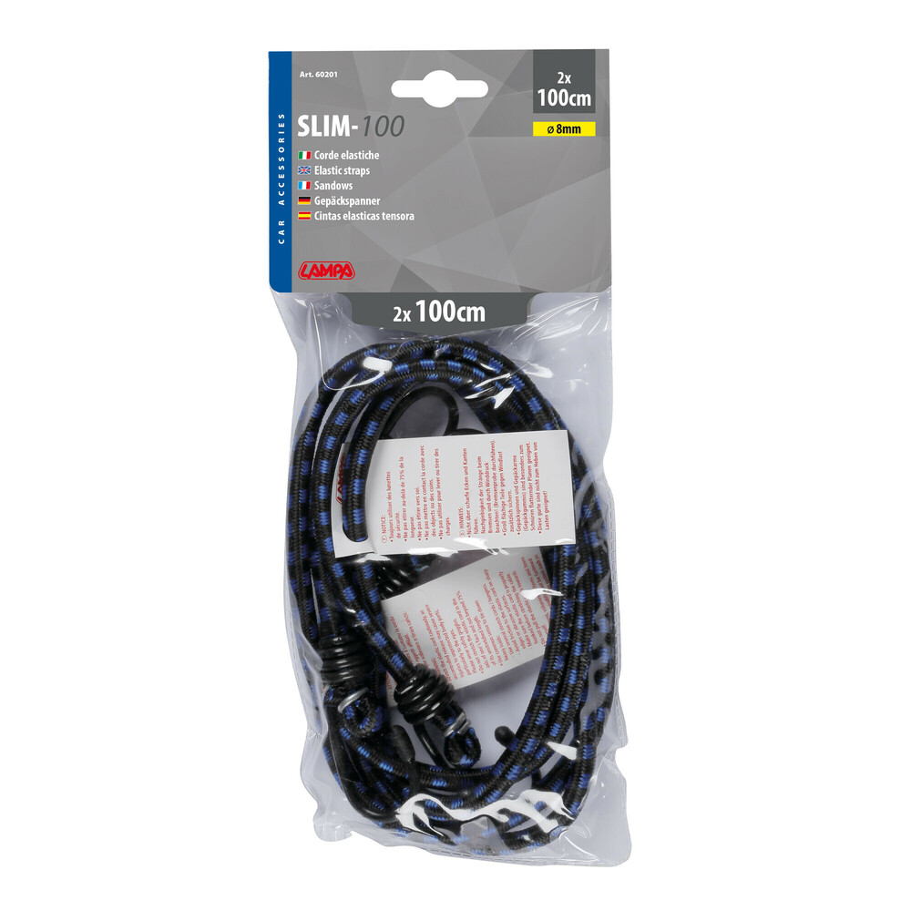 Corde elastiche slim - Ø 8 mm - 2x100 cm