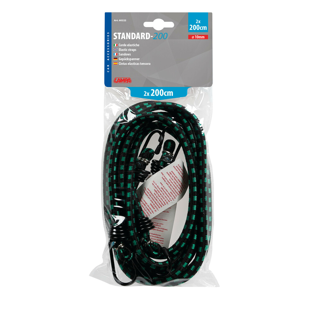 Standard elastic cords - Ø 10 mm - 2x200 cm