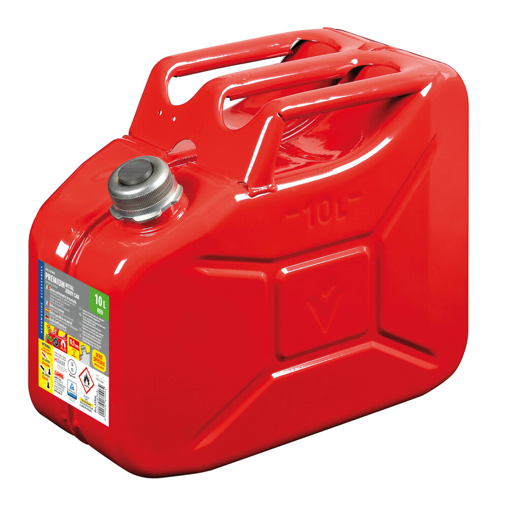 Premium, jerrican carburant en métal - 10 L - Rouge