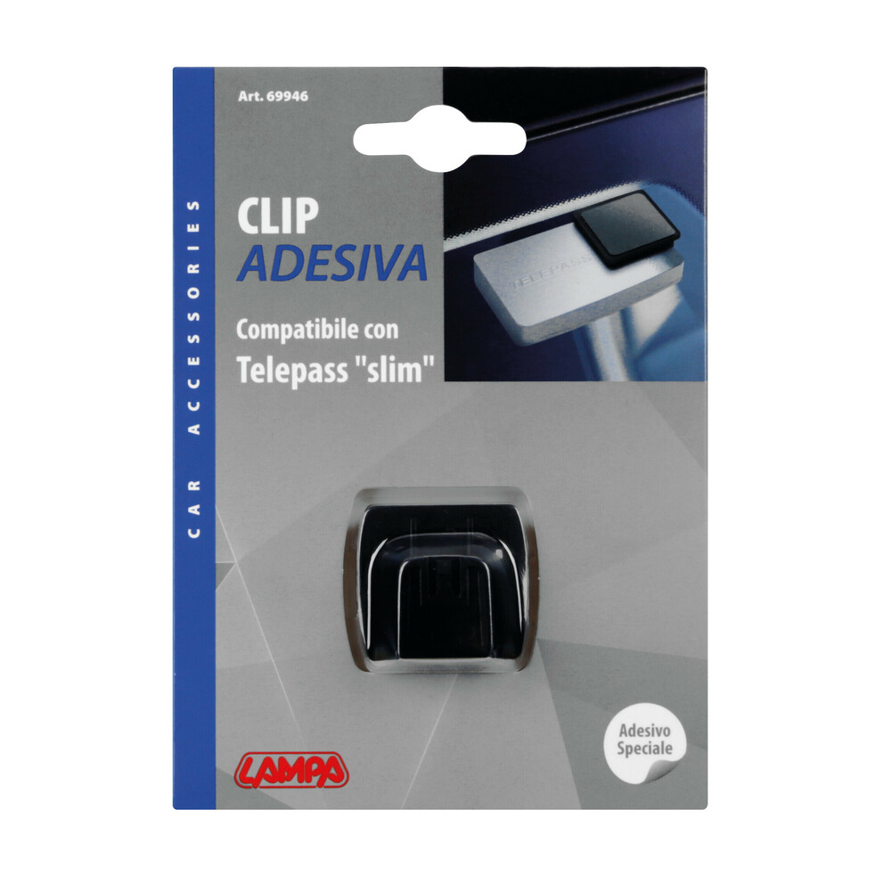 Adhesive clip compatible with Telepass Slim - 1 pc
