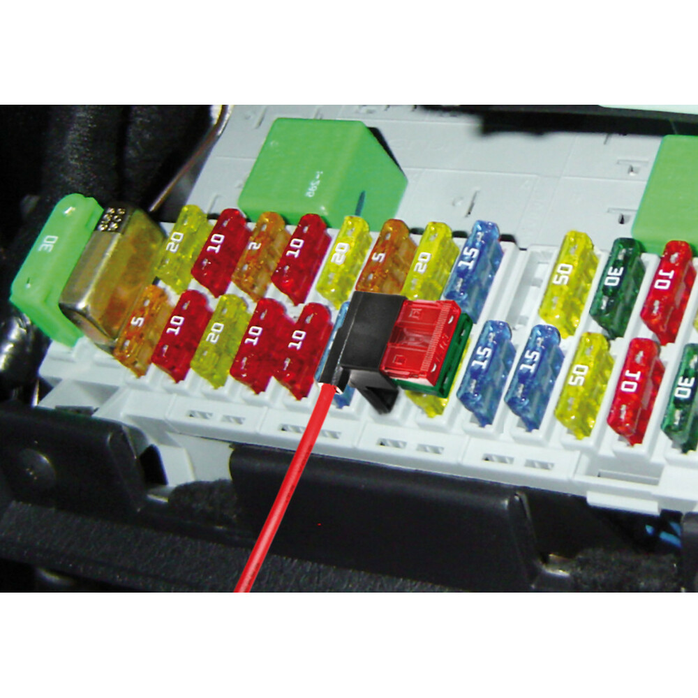 Kit Portafusibili Per Auto 16 AWG 3 Pezzi + 8 Fusibili Standard 10A E 15A | Protezione Cablaggi E Accessori