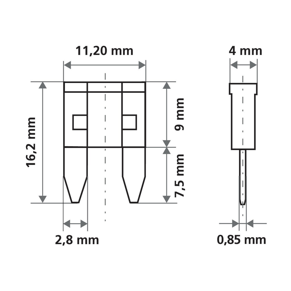 AUPROTEC Fusibile Mini 2A - 30A Fusibili Lamellari Selezione: 5A Ampere Marrone, 5 Pezzi : Amazon.it: Auto E Moto