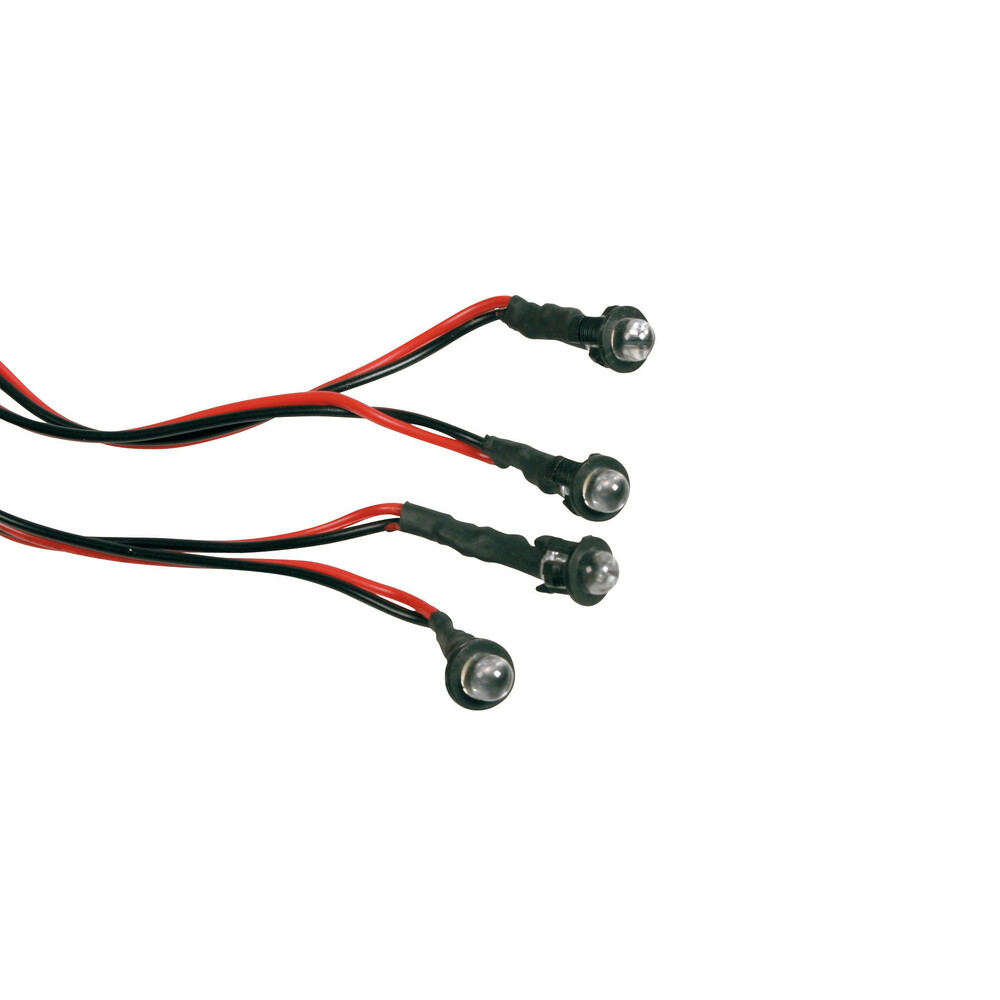 Set 4 Led 12V - Ø 5 mm - Rosso