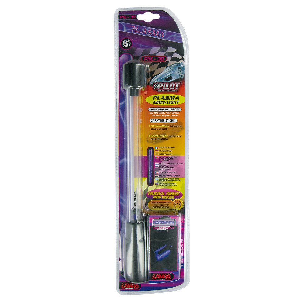 Tube Néon Plasma Pilot PNL58 - 58 Cm, 12V, Violet - Pour Voiture Ou Déco - Avec Interrupteur Et Fixation Adhésive/Vis - 5