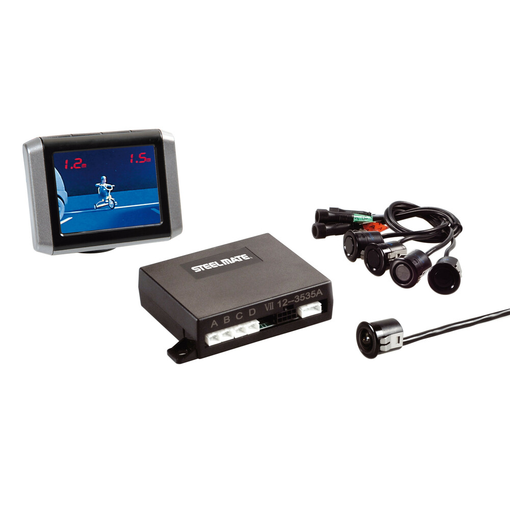 PTSV402, kit sensores aparcamiento con monitor, 12 V