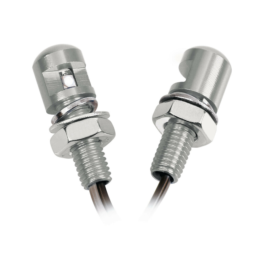Set 2 viti con Led a luce bianca - Alluminio